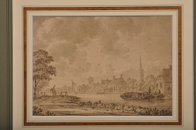 804914 Gezicht vanaf het Zandpad over de Vecht op het dorp Breukelen, vanuit het noorden.